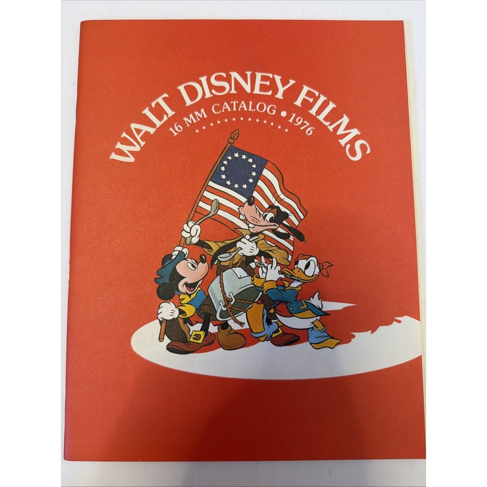 Walt Disney Films 16 MM catalog 1976 Bicentennial Cover Mickey Mouse 070820DBE